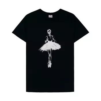 Футболка женская, размер 52, цвет чёрный