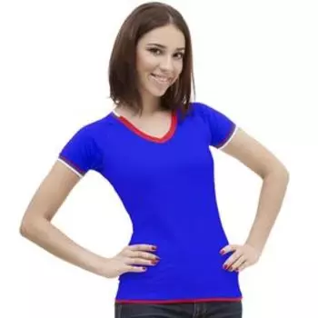 Футболка женская, размер 52, цвет синий