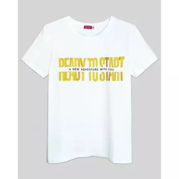 Футболка женская, размер 58, цвет белый