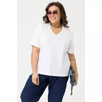 Футболка женская, размер 60, цвет белый