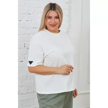 Футболка женская, размер 66, цвет белый