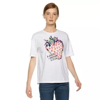 Футболка женская, размер L, цвет белый