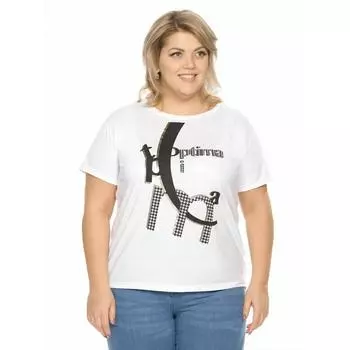 Футболка женская, размер L, цвет белый