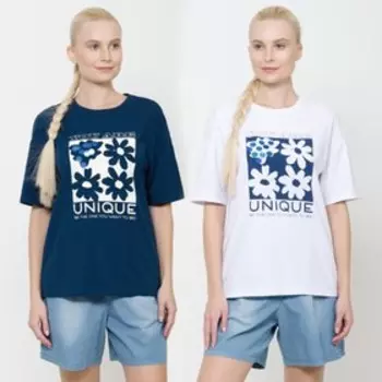 Футболка женская, размер L, цвет белый