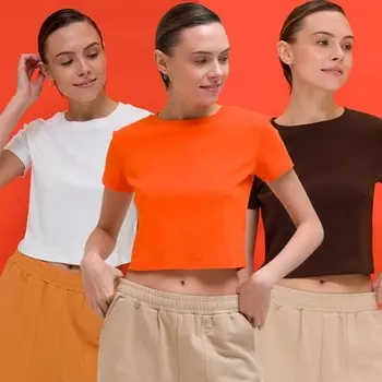 Футболка женская, размер L, цвет белый