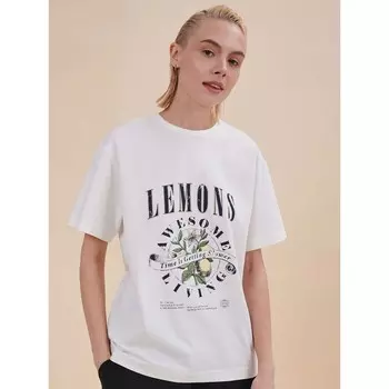 Футболка женская, размер L, цвет белый