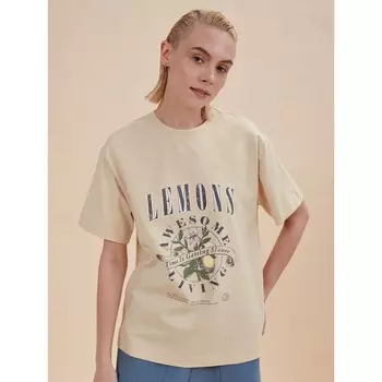 Футболка женская, размер L, цвет кремовый