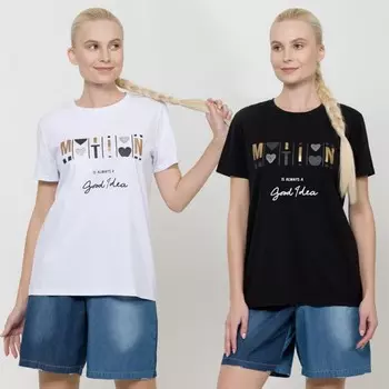 Футболка женская, размер S, цвет белый