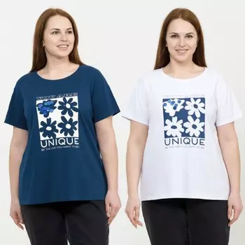 Футболка женская, размер XL, цвет белый