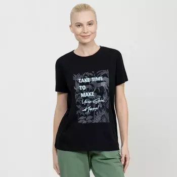 Футболка женская , размер xs, цвет черный