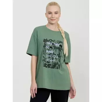 Футболка женская , размер xs, цвет оливковый