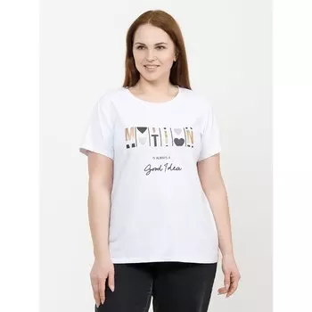 Футболка женская, размер XXL, цвет белый