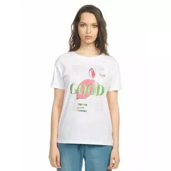 Футболка женская, размер XXS, цвет белый