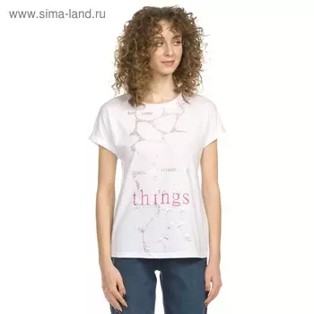 Футболка женская, размер XXS, цвет белый