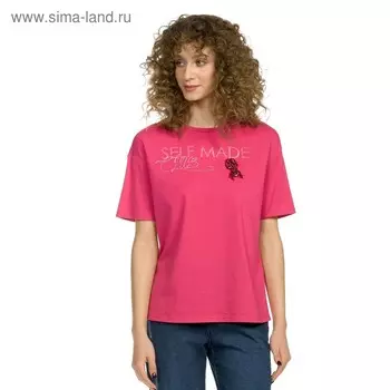 Футболка женская, размер XXS, цвет малиновый