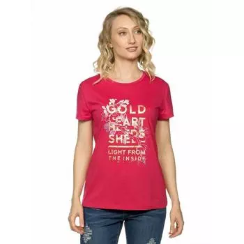 Футболка женская, размер XXS, цвет малиновый