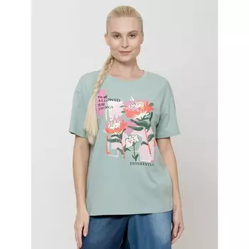 Футболка женская, размер XXS, цвет оливковый