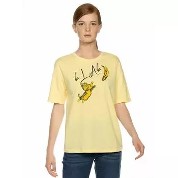 Футболка женская, размер XXS, цвет жёлтый