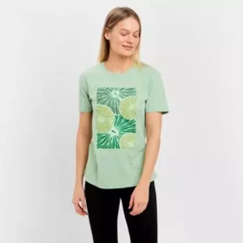 Футболка женская с принтом "Пальма", цвет зелёный, размер 44