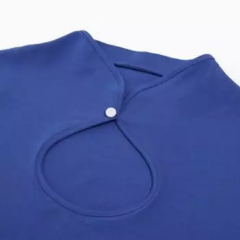 Футболка женская с вырезом MINAKU: Basic line, синяя, размер 40