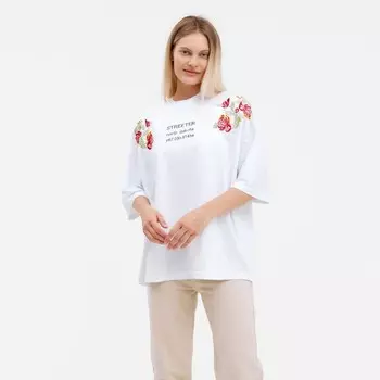 Футболка женская Streeter North Dakota, цвет белый, размер S