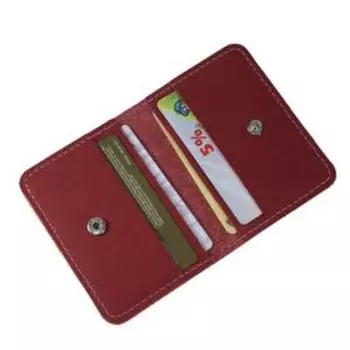 Футляр для карточек (проездного) фк1002, 4 кармана, красный шора