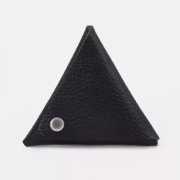 Футляр для монет/наушников на кнопке, цвет чёрный