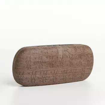 Футляр для очков на хлопушке «Выбражулька», с рисунком, размер 1663.5 см, коричневый