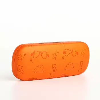 Футляр для очков на хлопушке «Выбражулька», с рисунком, размер 1663.5 см, оранжевый