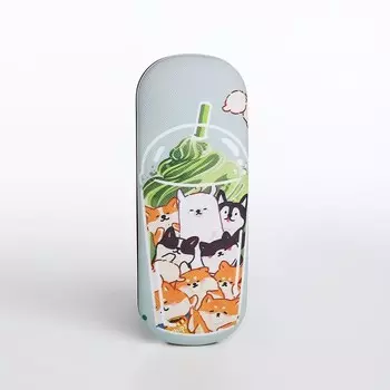 Футляр для очков на хлопушке, длина 16 см, цвет голубой