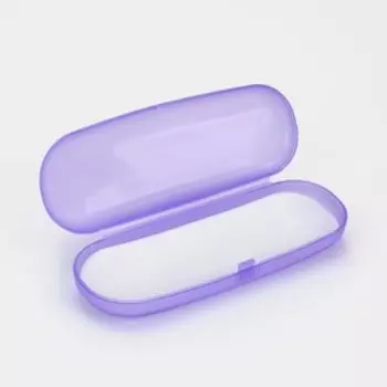 Футляр для очков на хлопушке, однотонный, размер 163.55.5 см, полупрозрачный/МИКС