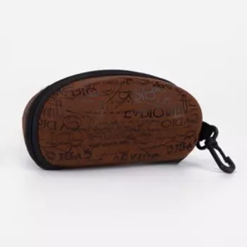 Футляр для очков молнии, 16 5 7,5 см, цвет коричневый