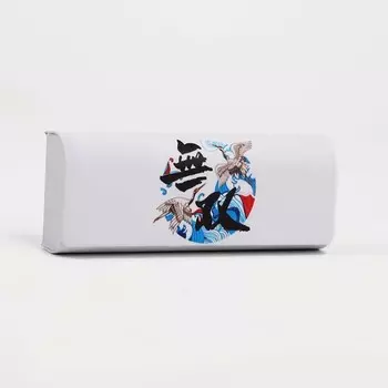 Футляр для очков на магните, 15.5 см х 3.3 см х 6 см, салфетка, цвет белый