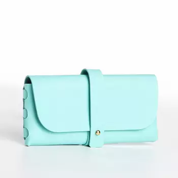 Футляр для очков на зацепке, цвет бирюзовый