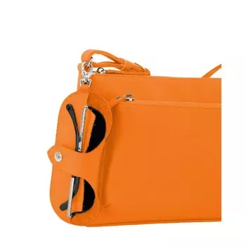 Футляр для очков (ВО042-10550) натуральная кожа, апельсиновый, 1х30х14 см