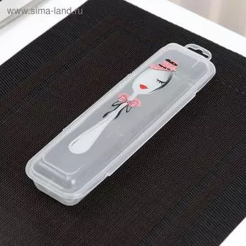 Футляр для столовых приборов Доляна, 247.53.8 см, прозрачный, рисунок МИКС