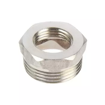 Футорка ZEIN, 1/2" х 1", внутренняя/наружная резьба, нержавеющая сталь, фасовка 5 шт.