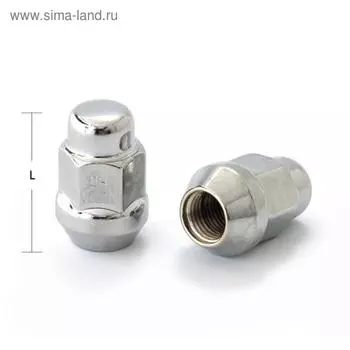 Гайка 1/2", 35, hex19, конус, закрытая, хром