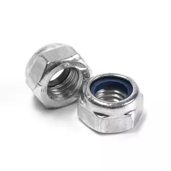 Гайка ЛОМ, со стопорным кольцом, DIN985, оцинкованная, М8, 1 кг