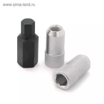 Гайка M12x1,25, 44, под шестигранник, спец. внутр, алюминиевая, 20 шт +ключ