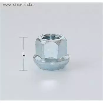 Гайка M12x1,5, 18, hex17, сфера R12, открытая, цинк