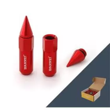 Гайка M12x1,5, 50, hex19, конус, закрытая, красный, блистер 20 шт