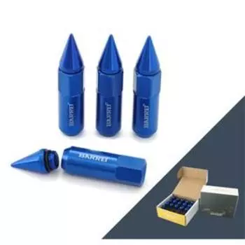 Гайка M12x1,5, 50, hex19, конус, закрытая, синий, блистер 20 шт