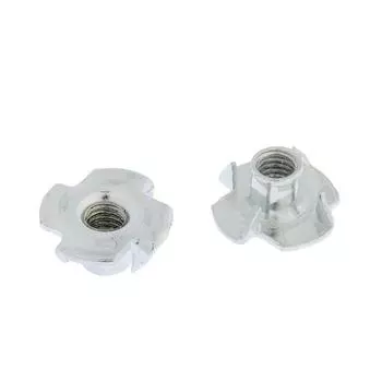 Гайка ТУНДРА, мебельная, забивная, DIN 1624, оцинкованная, М6, 10 шт.