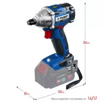Гайковерт аккум. ЗУБР GB-250, 18 В, 3 скор., 2400 об /мин, 3300 уд/мин, БЕЗ ЗУ и АКБ