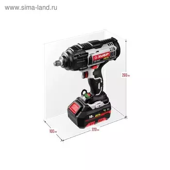 Гайковерт ударный "ЗУБР" ГУЛ-401 К, 2300 об/мин, 5 скоростей, М6-М20, 1/2", АКБ, ЗУ, в кейсе 49389