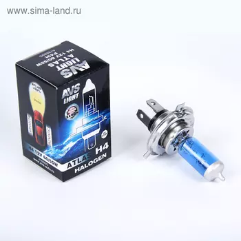 Галогенная лампа AVS ATLAS BOX, H4, 12 В, 60/55 Вт, 5000К, 1 шт.
