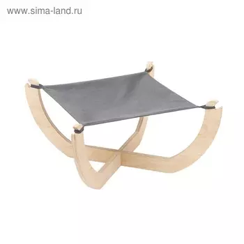 Гамак напольный квадратный большой, разборный, полированная фанера, 62 х 62 х 27 см, микс