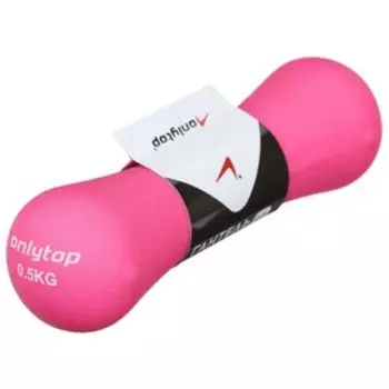 Гантель неопреновая ONLYTOP, 0,5 кг, цвет розовый