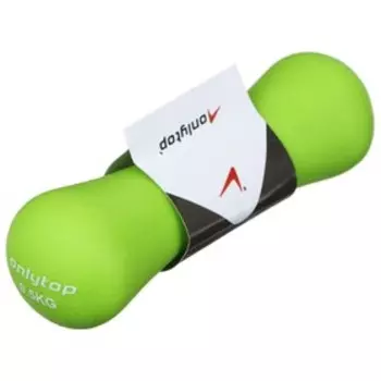 Гантель неопреновая ONLYTOP, 0,5 кг, цвет зелёный